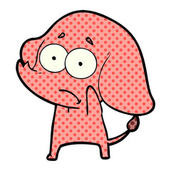 cartoon unsure elephant