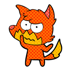 cartoon annoyed fox