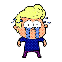 cartoon crying man