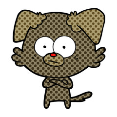 nervous dog cartoon