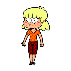 cartoon whistling girl