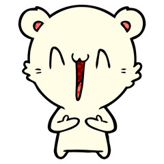 happy polar bear cartoon