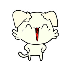 happy little dog cartoon