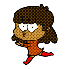 cartoon whistling girl