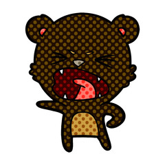 angry cartoon bear