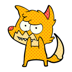 cartoon grinning fox