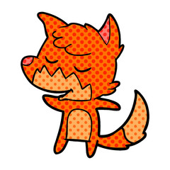 friendly cartoon fox