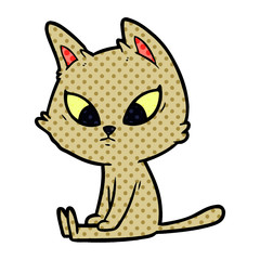 confused cartoon cat