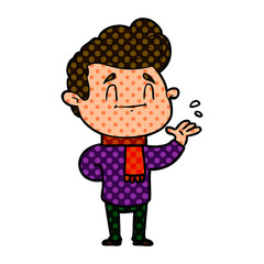 happy cartoon man