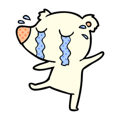 cartoon crying polar bear