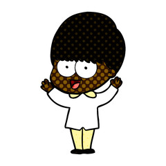 happy cartoon boy