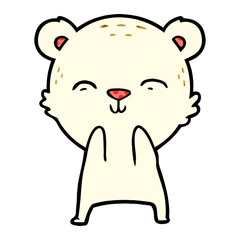 happy cartoon polar bear