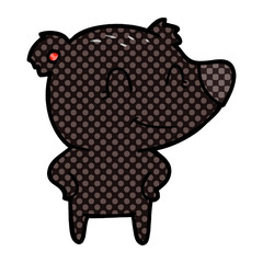 Obraz premium friendly bear with hands on hips