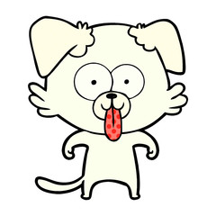 cartoon dog with tongue sticking out