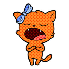 cartoon singing cat