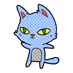 cartoon cat staring