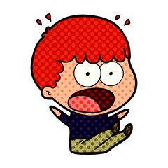 cartoon shocked man