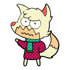 cartoon annoyed fox