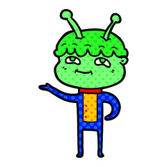 friendly cartoon spaceman