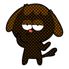 cartoon tired dog