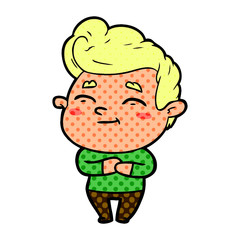 happy cartoon man