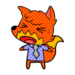 angry cartoon fox boss