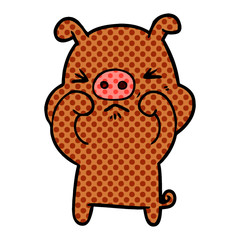 cartoon grumpy pig