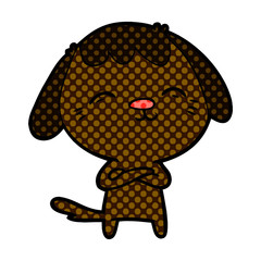 happy cartoon dog