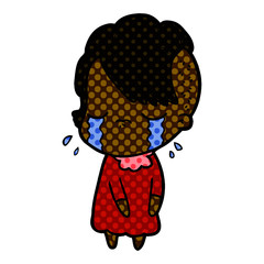 cartoon crying girl