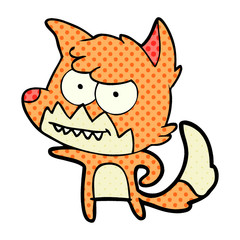 cartoon grinning fox