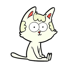 happy cartoon cat