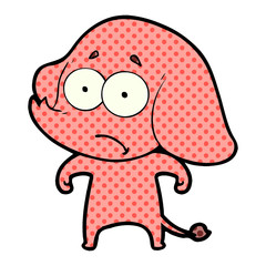 cartoon unsure elephant