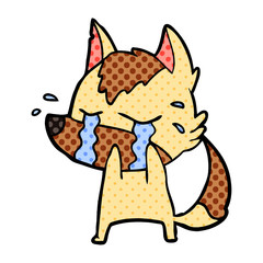 cartoon crying wolf