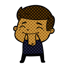 happy cartoon man