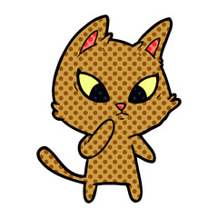 confused cartoon cat