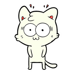 cartoon surprised cat