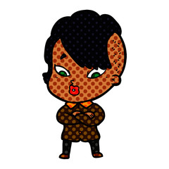 cartoon surprised girl