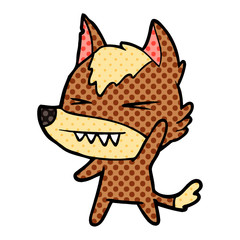angry wolf cartoon