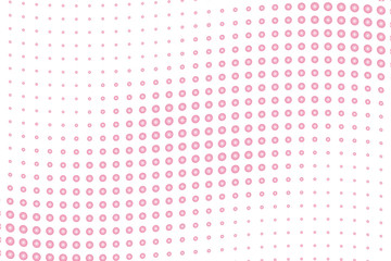Abstract futuristic halftone pattern. Comic background. Dotted backdrop with circles, dots, point large scale