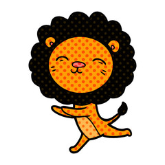 cartoon running lion
