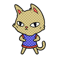 cartoon cat staring