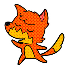friendly cartoon fox