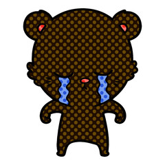 crying cartoon bear