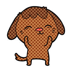 happy cartoon dog