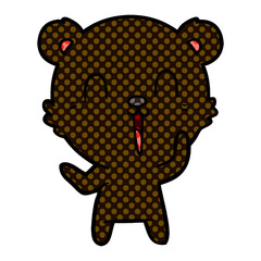 happy cartoon bear