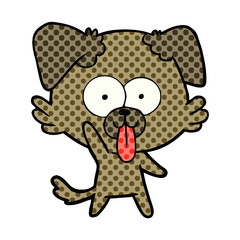cartoon dog with tongue sticking out