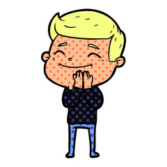 happy cartoon man