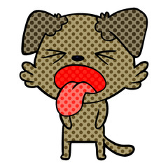cartoon disgusted dog