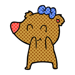 female bear cartoon