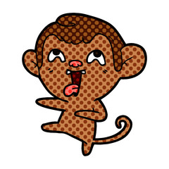 crazy cartoon monkey